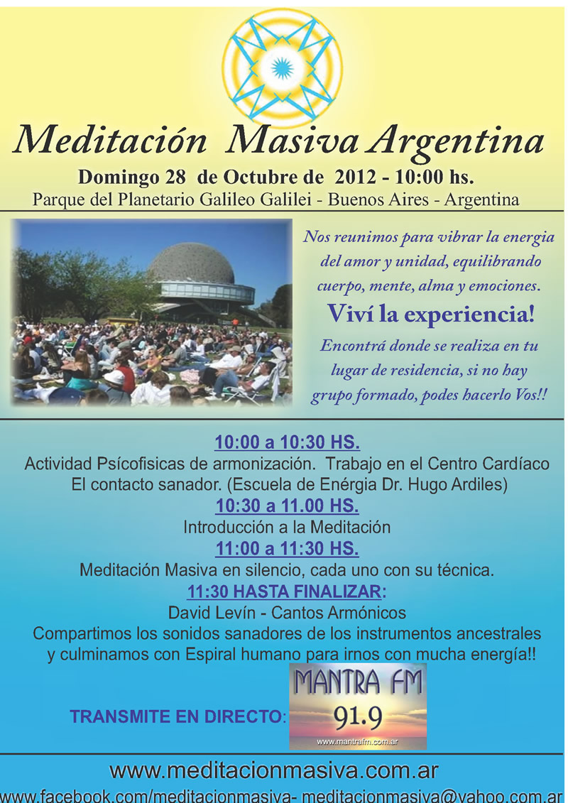 Meditaci&oacute;n Masiva en Argentina